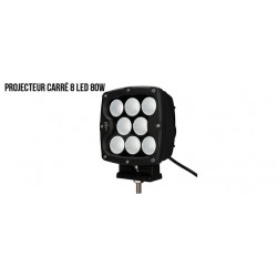 PROJECTEUR CARRE 8 LED 80W