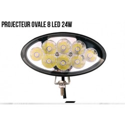 PROJECTEUR OVALE 8 LED 24W