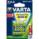 Pack 4 piles rechargeable aaa Varta 800mAh